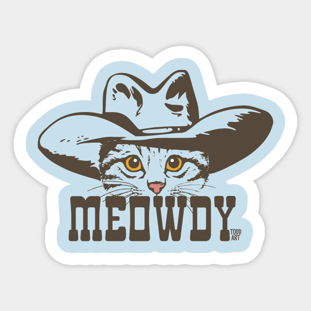 MEOWDY Sticker by toddgoldmanart